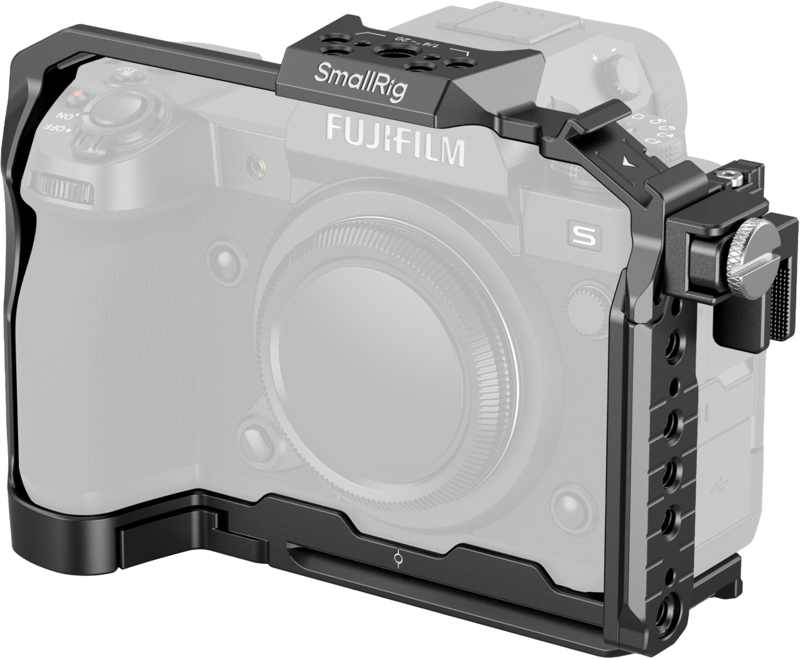 Designed to provide protective features for the camera while offering a variety of expansion interfaces. The cage securely fastens the camera using a bottom 1/4"-20 screw and dual side positioning blocks