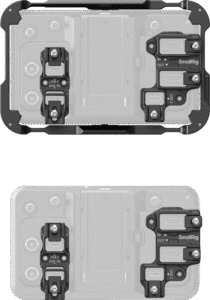 and a screen protector. The integrated sun hood significantly improves screen visibility in bright shooting environments.
