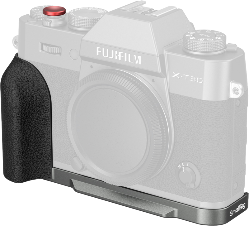 Designed to enhance grip comfort and stability for more controlled shooting. This L-shaped grip fits snugly to the camera and matches its texture and color for seamless aesthetic integration.