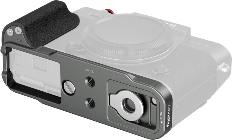 SMALLRIG 5665 L-Shaped Mount Plate w Silicone Handle for FUJIFILM X-T30 / T30 II / T30 III Charcoal