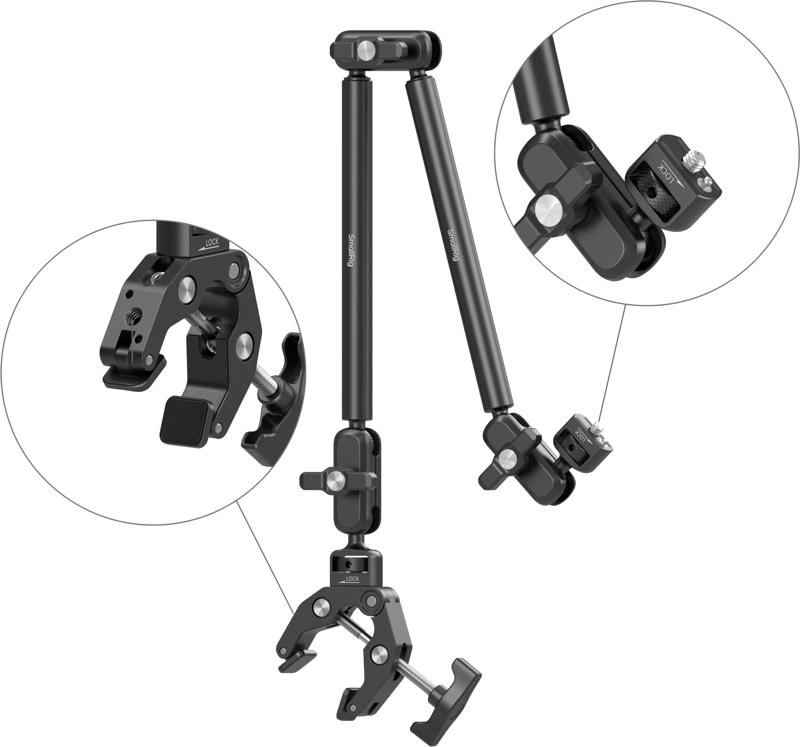 and action cameras.&nbspThe kit includes a 67cm adjustable magic arm with crab-shaped clamp