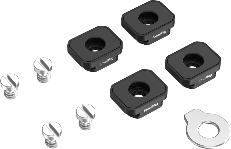 and a flat wrench. This system enables quick mounting of compact magnetic fill lights and lavalier microphones