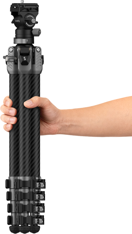SMALLRIG 5477 Portable Video Carbon Fiber Tripod AP255Pro