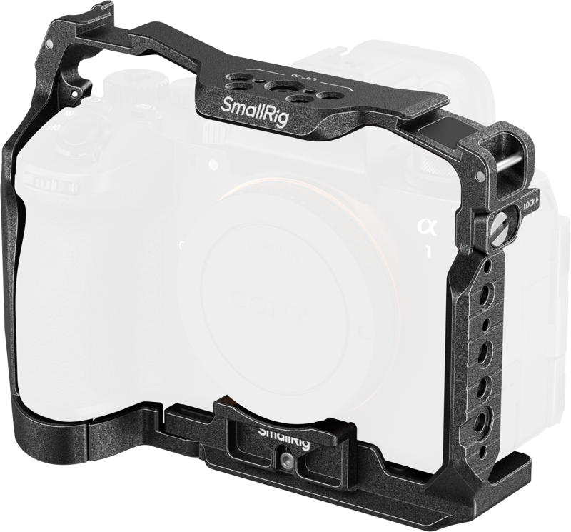 Specifically engineered for wildlife photographers. The cage boasts a three-point locking system