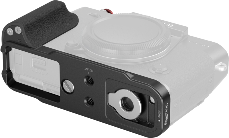 SMALLRIG 5663 L-Shaped Mount Plate with Silicone Handle for FUJIFILM X-T30 / T30 II / T30 III Black