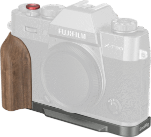 SMALLRIG 5668 L-Shaped Mount Plate w Wooden Handle for FUJIFILM X-T30 / T30 II / T30 III Charcoal
