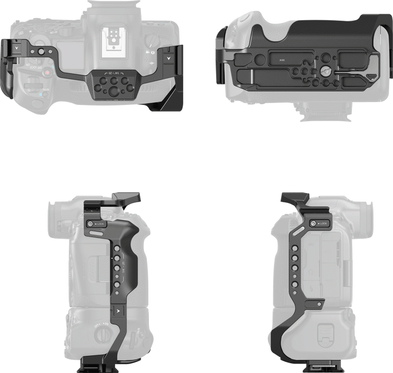 and battery compartments.