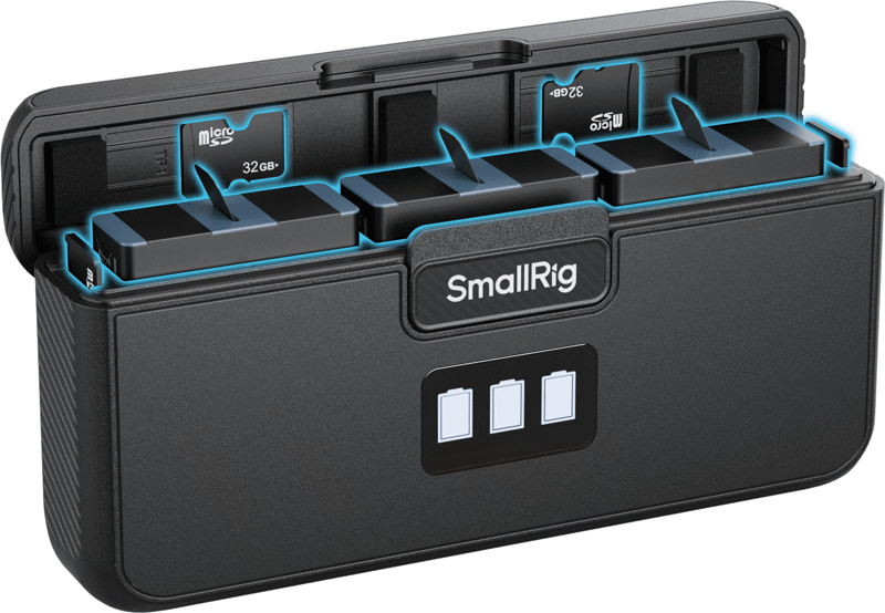 which enables simultaneous full charging of three batteries