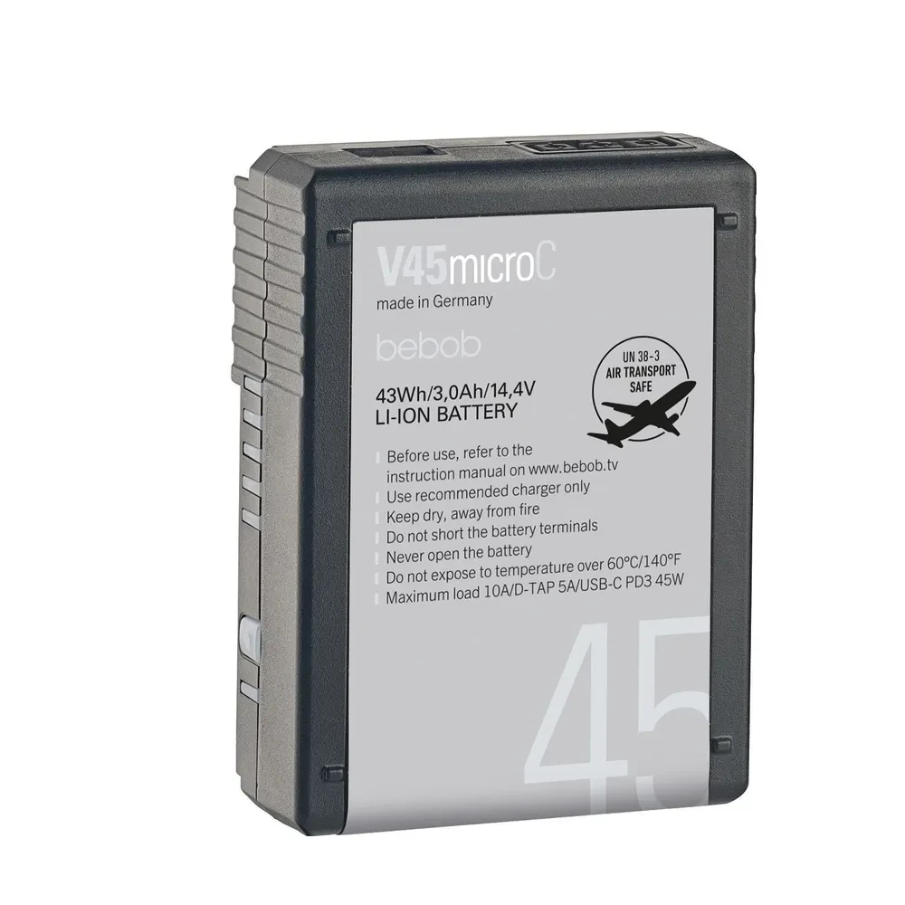 BEBOB Vmicro USB-C PD3 Li-Ion battery 14,4V / 3Ah / 43Wh