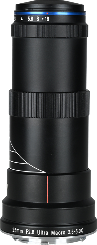 The Laowa 25mm f/2.8 2.5-5X Ultra Macro Lens is designed specifically for photographers passionate about extreme close-up photography. This specialized macro lens delivers extraordinary magnification ranging from 2.5x to an astonishing 5x life-size