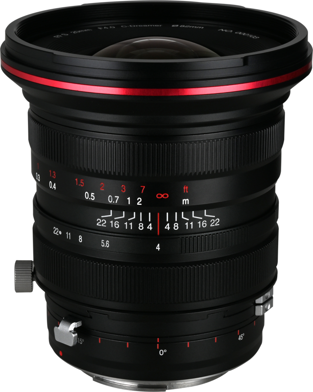 and landscape photography. With a wide 20mm focal length and a ±11mm shift capability