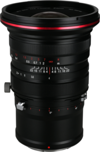 and landscape photography. With a wide 20mm focal length and a ±11mm shift capability