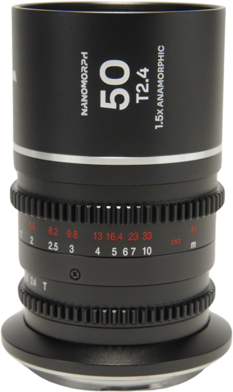 The Laowa Nanomorph 50mm T2.4 1.5X S35 (Silver) is a compact and lightweight anamorphic cine lens designed for Super35 cinema cameras. Offering a 1.5x anamorphic squeeze