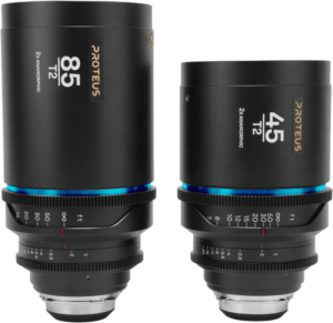 LAOWA Proteus 2xAnamorphic 2-Lens Bundle Set B (45mm, 85mm) - Blue - Arri PL/Canon EF (feet)