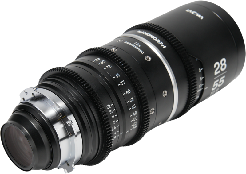 and characteristic anamorphic flares. With its versatile 28-55mm zoom range