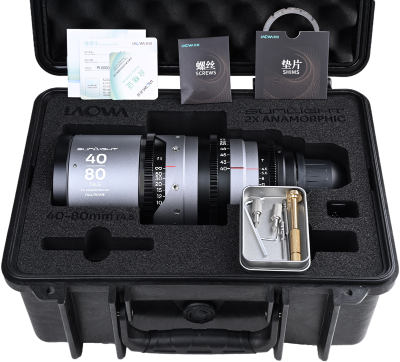LAOWA Sunlight 40-80mm T4.5 2x FF Anamorphic Zoom (Clear) Arri PL