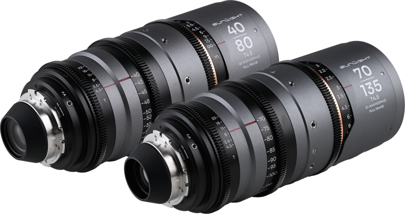 LAOWA Sunlight 2X Anamorphic Zoom 2-Lens Bundle (40-80mm,70-135mm) (Amber) Arri PL