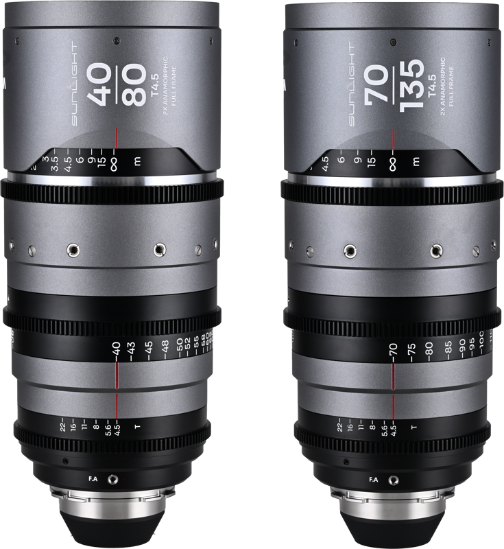 LAOWA Sunlight 2X Anamorphic Zoom 2-Lens Bundle (40-80mm,70-135mm) (Silver) Arri PL