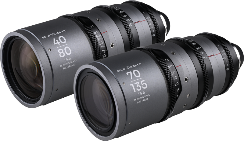 LAOWA Sunlight 2X Anamorphic Zoom 2-Lens Bundle (40-80mm,70-135mm) (Clear) Arri PL