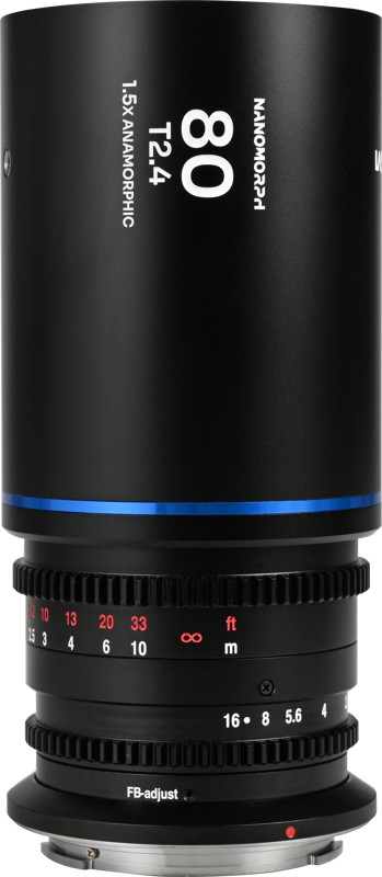 The Laowa Nanomorph 80mm T2.4 1.5X S35 is a compact and lightweight anamorphic cine lens designed to deliver stunning cinematic visuals with a true widescreen look. With a 1.5X squeeze ratio