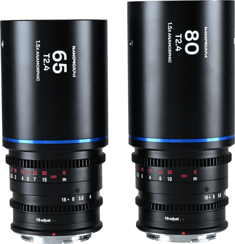 The Laowa Nanomorph S35 Prime 2-Lens Bundle combines two of the most versatile anamorphic lenses for filmmakers seeking cinematic quality and creative flexibility. Featuring the 65mm and 80mm T2.4 lenses