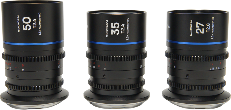 The Laowa Nanomorph S35 Prime 3-Lens Bundle (27mm