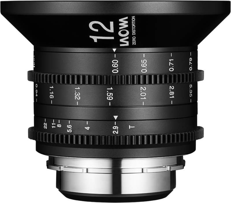 The Laowa 12mm T2.9 Zero-D Cine Lens with Arri PL mount is a premium wide-angle cine lens designed for full-frame and Vista Vision cinema cameras. With its ultra-wide 12mm focal length and near-zero distortion rendering