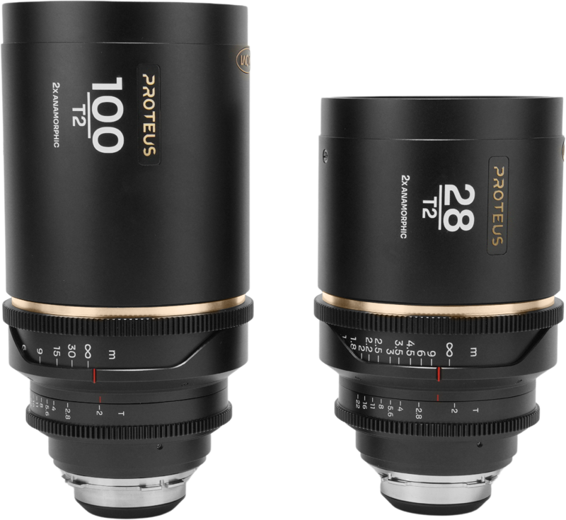 The Laowa Proteus 2X Anamorphic 2-Lens Bundle Set C combines the cinematic strengths of the wide-angle 28mm lens and the expressive telephoto 100mm lens