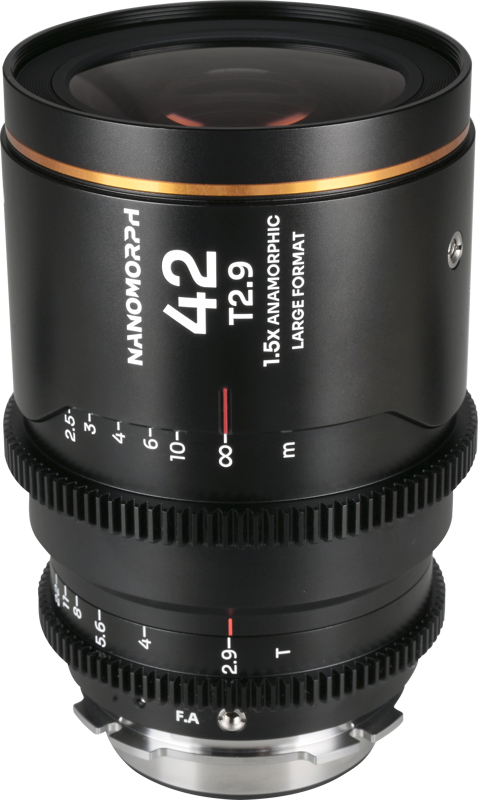 designed for filmmakers seeking a versatile focal length for large-format cinema cameras featuring Arri PL and Canon EF mounts. With its 42mm focal length