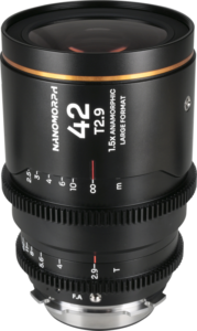 designed for filmmakers seeking a versatile focal length for large-format cinema cameras featuring Arri PL and Canon EF mounts. With its 42mm focal length
