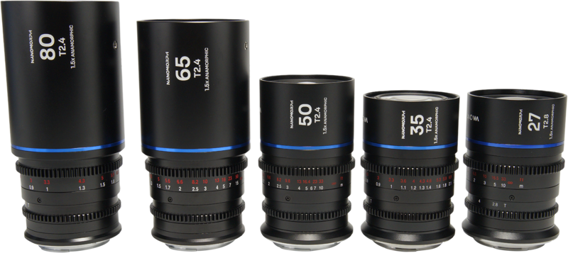The Laowa Nanomorph S35 Prime 5-Lens Bundle offers a complete set of focal lengths