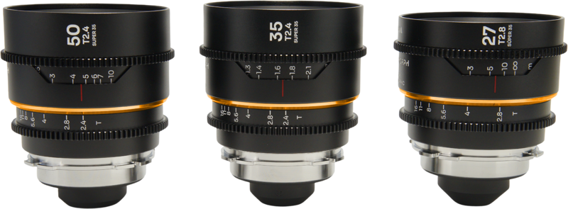The Laowa Nanomorph S35 Prime 3-Lens Bundle (27mm