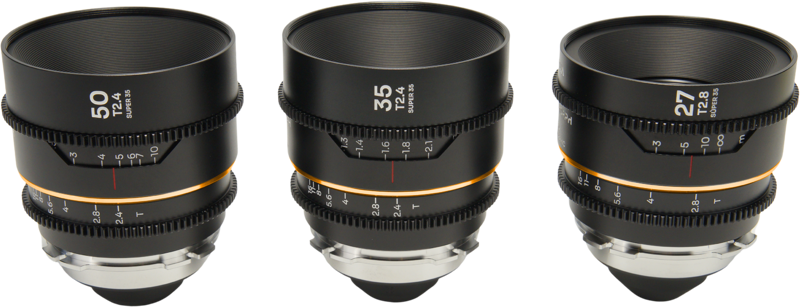 50mm) (Amber) is a versatile anamorphic lens set designed for Super35 cinema cameras. Offering a 1.5x anamorphic squeeze