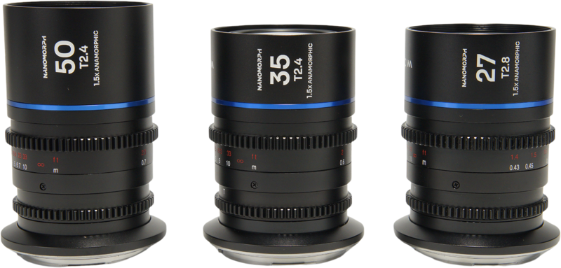 The Laowa Nanomorph S35 Prime 3-Lens Bundle (27mm