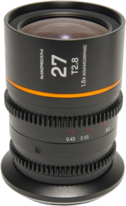 this lens provides a true cinematic widescreen look with stunning oval bokeh and beautifully elongated flares. Its 27mm focal length delivers a natural wide-angle perspective
