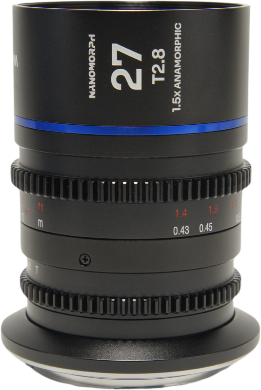 The Laowa Nanomorph 27mm T2.8 1.5X S35 is a compact and lightweight anamorphic cine lens designed specifically for Super35 cinema cameras. Offering a 1.5x anamorphic squeeze