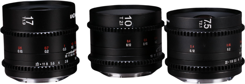 The Laowa MFT Cine Prime 3-Lens Wide Bundle is a versatile ultra-wide cine lens kit designed for professional Micro Four Thirds (MFT) filmmakers. Featuring three compact