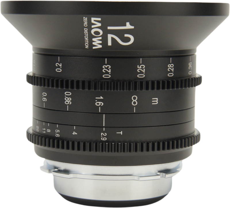 The Laowa 12mm T2.9 Zero-D Cine Lens with Arri PL mount is a premium wide-angle cine lens designed for full-frame and Vista Vision cinema cameras. With its ultra-wide 12mm focal length and near-zero distortion rendering