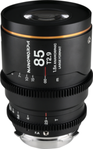 expertly designed for cinematographers utilizing large-format cinema cameras equipped with Arri PL and Canon EF mounts. Featuring an 85mm focal length