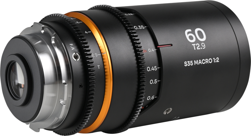 LAOWA Nanomorph 60mm T2.9 1.5X S35 Macro 1:2 (Amber) - Arri PL/Canon EF