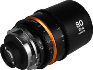 and a signature anamorphic aesthetic while maintaining sharpness and clarity. The 80mm focal length provides a flattering telephoto perspective