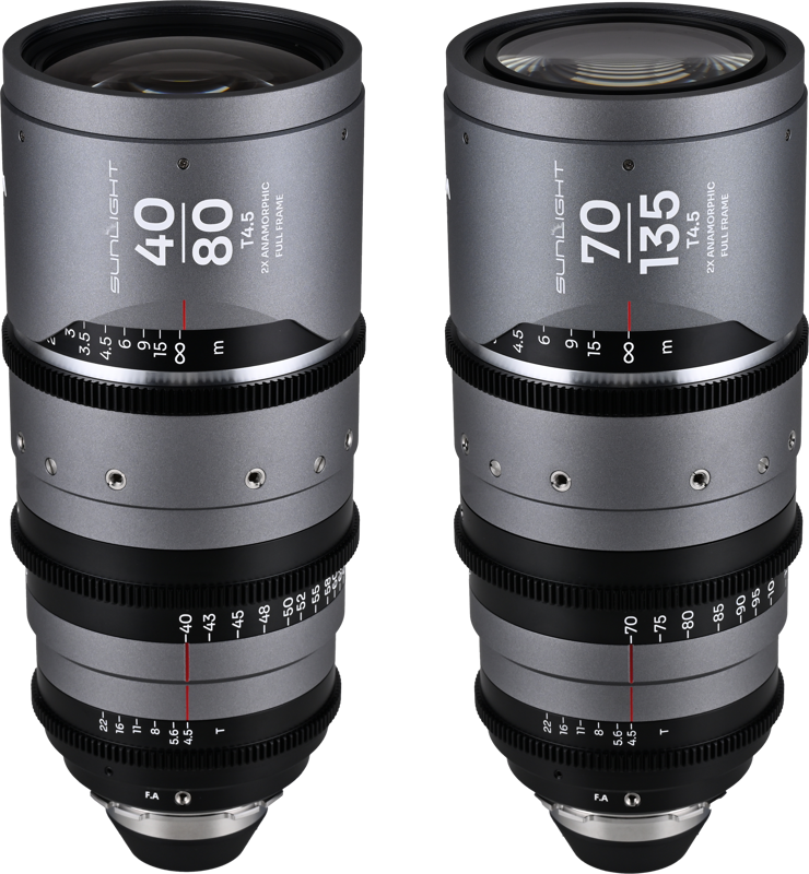 LAOWA Sunlight 2X Anamorphic Zoom 2-Lens Bundle (40-80mm,70-135mm) (Silver) Arri PL