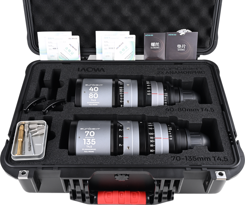 LAOWA Sunlight 2X Anamorphic Zoom 2-Lens Bundle (40-80mm,70-135mm) (Clear) Arri PL