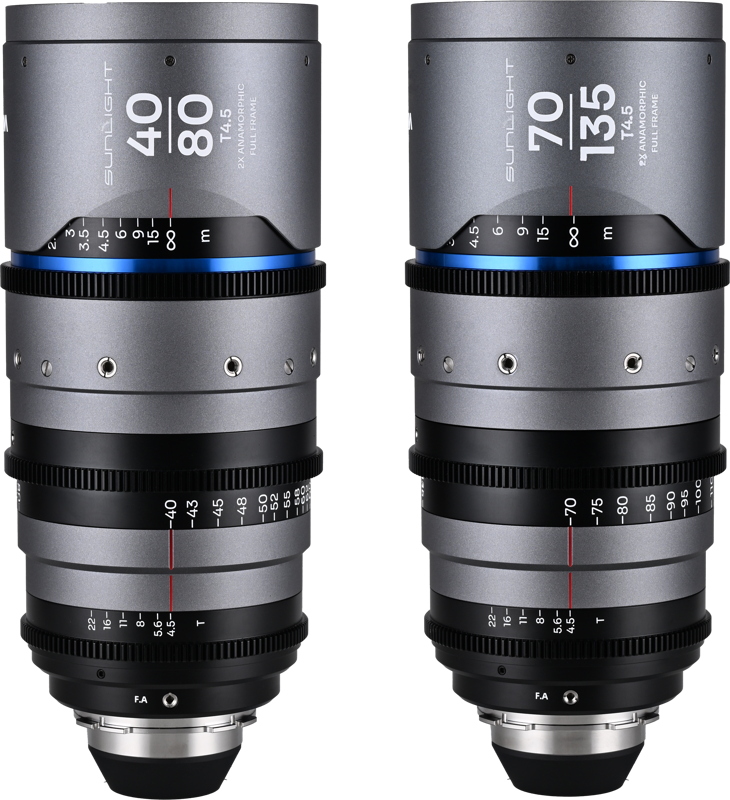 LAOWA Sunlight 2X Anamorphic Zoom 2-Lens Bundle (40-80mm,70-135mm) (Blue) Arri PL
