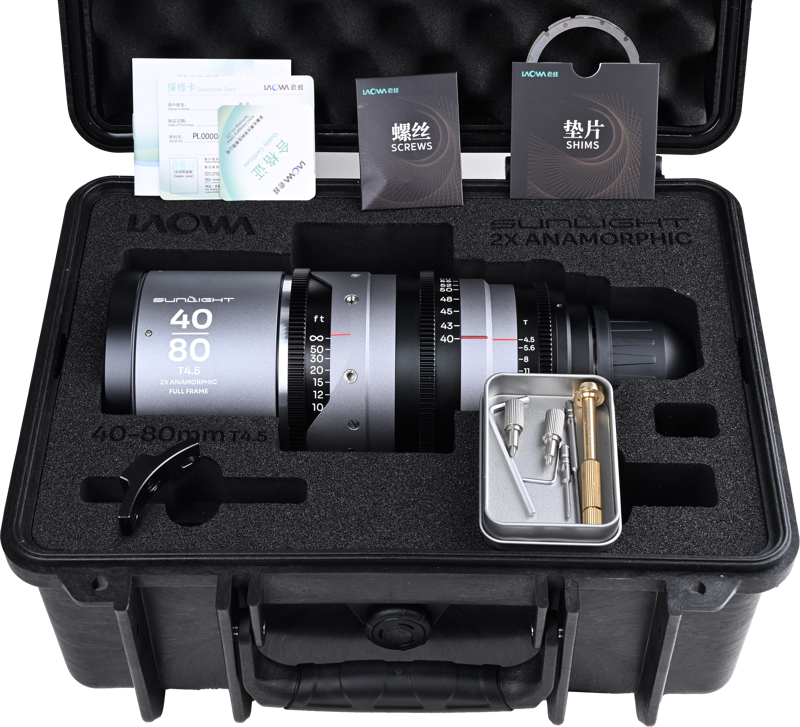 LAOWA Sunlight 40-80mm T4.5 2x FF Anamorphic Zoom (Silver) Arri PL