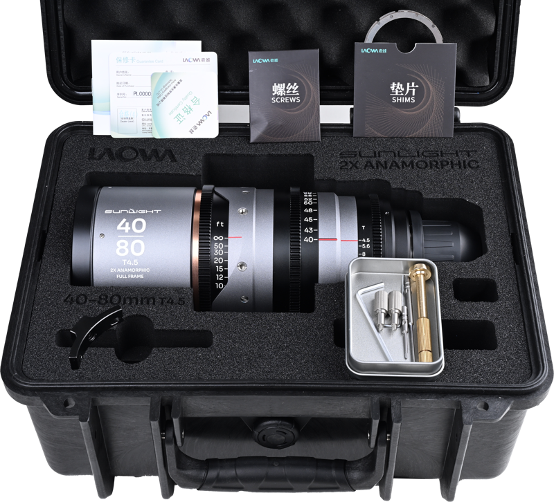 LAOWA Sunlight 40-80mm T4.5 2x FF Anamorphic Zoom (Amber) Arri PL