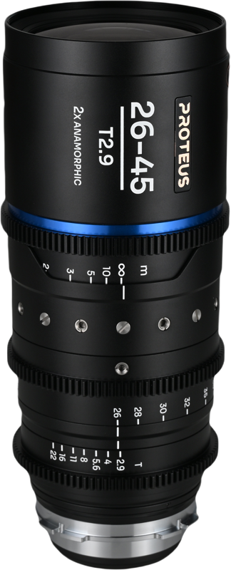the Proteus Zoom provides filmmakers with a comprehensive focal range of 26-45mm