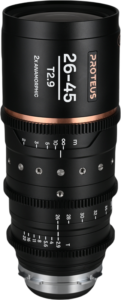 the Proteus Zoom provides filmmakers with a comprehensive focal range of 26-45mm