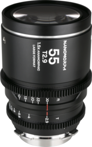 crafted specifically for cinematographers using large-format cinema cameras with Arri PL and Canon EF mounts. With its versatile 55mm focal length