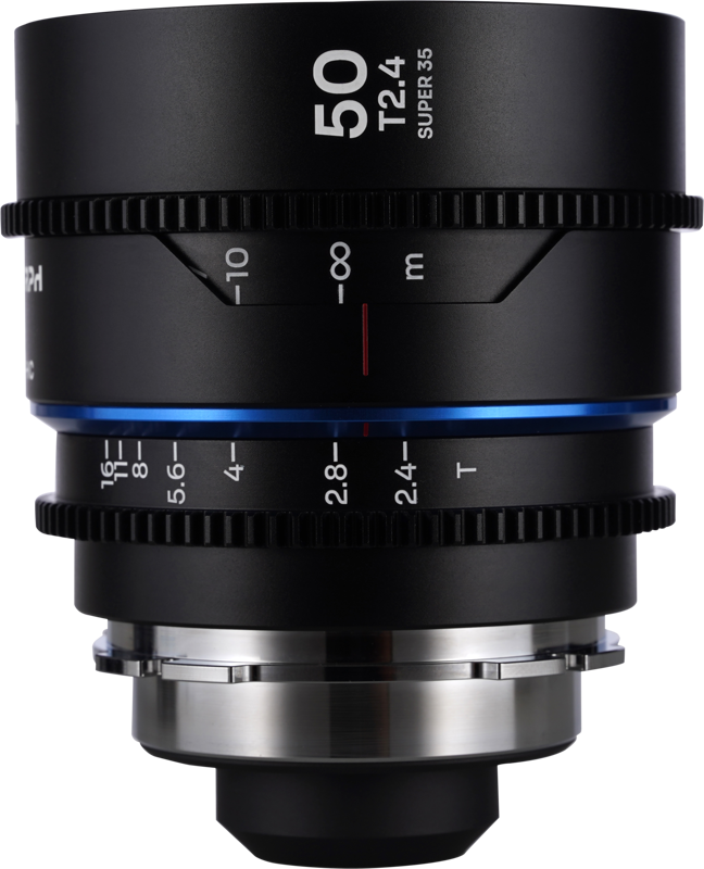 The Laowa Nanomorph 50mm T2.4 1.5X S35 (Blue) is a compact and lightweight anamorphic cine lens designed for Super35 cinema cameras. Offering a 1.5x anamorphic squeeze